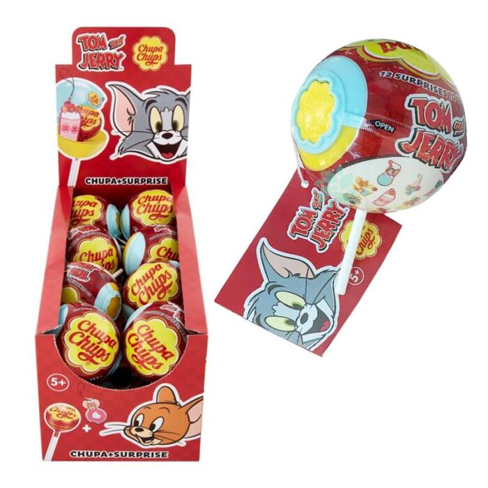 product-18670-0-6e055c15-700 Chupa Chups Surprise Tom&Jerry, 16 Lollipop, Gusto Fragola - immagine 1