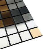 PIASTRELLA STICKER DECORAZIONE IN MOSAICO IN PVC EFFETTO METALLO 30 X 30 CM. - immagine 2