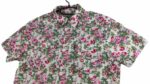 CHEMISE BLANCHE À FLEURS ROUGES TAILLE XL MANCHES COURTES PAR HEROD - immagine 2