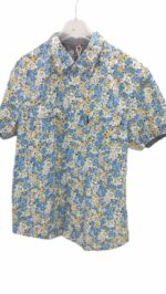 CHEMISE BLANCHE A FLEURS BLEUS TAILLE XL PAR HEROD