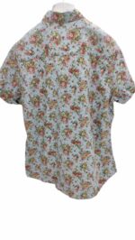 CHEMISE BLEUE À MOTIF FLORAL MANCHES COURTES TAILLE M BY LEE COOPER - immagine 2