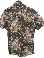 CHEMISE MARRON AVEC FLEUR VIOLETTE TAILLE S BY LEE COOPER - immagine 2