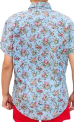 CHEMISE BLEUE À FLEURS ROSES TAILLE S BY LEE COOPER
