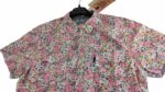 CHEMISE BLANCHE À FLEURS ROSES MANCHES COURTES TAILLE M BY HEROD - immagine 2