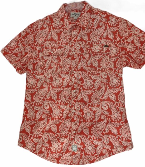 product-18950-0-3a0ccefe-700 CHEMISE ROUGE À MOTIF BLANC MANCHES COURTES TAILLE L BY LEE COOPER - immagine 1