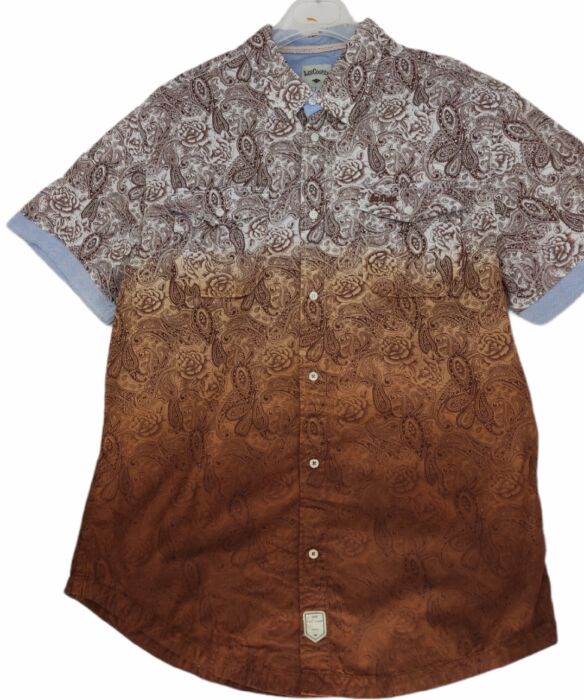 product-18956-0-1d98b264-700 CHEMISE BRUNE OMBRÉE MANCHES COURTES TAILLE L BY LEE COOPER - immagine 1