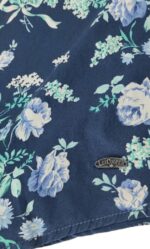 CHEMISE BLEU FONCÉ A FLEURES BLEUES CLAIRES MANCHES COURTES TAILLE M PAR LEE COOPER - immagine 2