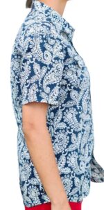 CHEMISE BLEUE À MOTIFS EN BLANC MANCHES COURTES TAILLE M PAR LEE COOPER - immagine 5