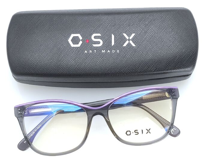 product-19078-0-4a04eea4-700 MONTATURA OCCHIALI DA VISTA DONNA BICOLORE GREY/VIOLA BY O-SIX OV-454 - immagine 1