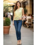 MAGLIETTA SENZA MANICHE CANOTIERA DONNA GIALLO TAG. XS, S BY ORIGINAL MARINES