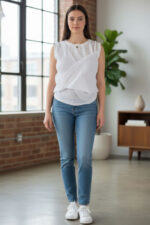 CANOTIERA DONNA BIANCO TAG. XS, S, M BY ORIGINAL MARINES - immagine 2