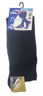 CALZINI GAMBALETO UOMO LEGGERI NERO / BLU SCURO TAG 43-46 BY ELIT MADE IN ITALY - immagine 7