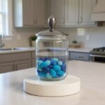 BARATTOLO BOMBE' VETRO / ACCIAIO 21 CM. Diam. 9,5 cm.   by  Morinox - immagine 3