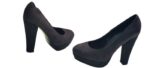 SCARPE  DECOLTE' MODA PLATEA TACCO 11,5 CAMOSCIO VIOLA SCURO