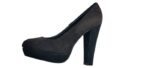 SCARPE  DECOLTE' MODA PLATEA TACCO 11,5 CAMOSCIO VIOLA SCURO