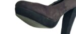 SCARPE  DECOLTE' MODA PLATEA TACCO 11,5 CAMOSCIO VIOLA SCURO