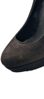 SCARPE  DECOLTE' MODA PLATEA TACCO 11,5 CAMOSCIO VIOLA SCURO
