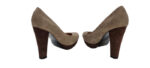 SCARPE DONNA DECOLTE TACCO ALTO MARRONE BEIGE TAG.37 BY CONBIPEL MADE IN ITALY - immagine 2