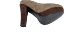 SCARPE DONNA DECOLTE TACCO ALTO MARRONE BEIGE TAG.37 BY CONBIPEL MADE IN ITALY - immagine 5