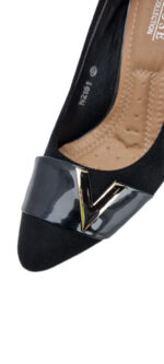 SCARPE DONNA  DECLOTE' VERA PELLE CAMOSCIO NERO BY FELIROSE 37 - immagine 3