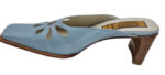 SCARPE SABOT DONNA VERA PELLE TACCO 7 cm.  TAG. 37 - immagine 2