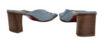 SCARPE SABOT DONNA VERA PELLE TACCO 7 cm.  TAG. 37 - immagine 4