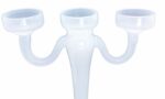 CANDELABRO IN VETRO BIANCO - immagine 2