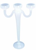 CANDELABRO IN VETRO BIANCO