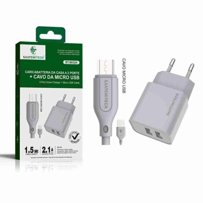 product-19836-0-ab08d5af-700 Caricabatteria da casa a 2 porte+cavo da Micro USB