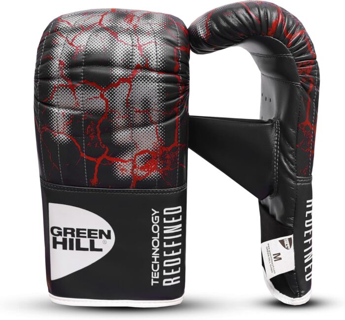 product-19858-0-2ccba949-700 GREEN HILL Guanti da Sacco Speed Neri Blu Rossi Boxe Pugilato Bag Gloves Fit - immagine 1