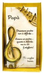 DEDICA AL PAPA' PIETRA SCOLPITA 15 X 7,5 cm.