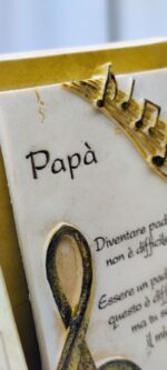 DEDICA AL PAPA' PIETRA SCOLPITA 15 X 7,5 cm. - immagine 2
