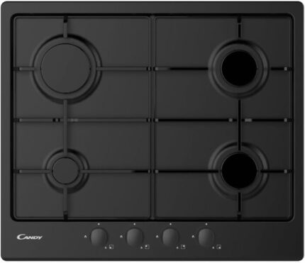 Piano Cottura a Gas 4 Fuochi da 60 cm Nero Serie Timeless
