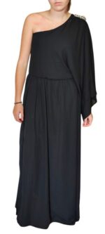 ABITO MONOSPALLA NERO ELEGANTE LUNGO  TAG. - immagine 2
