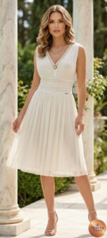 ABITO CORTO BEIGE SENZA MANICHE BY HELLEN BARRETT