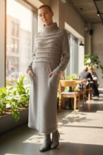 MAGLIONE DI LANA ABITO DA DONNA - immagine 2