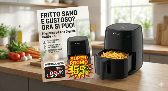 product-20156-0-148daf3a-700 Friggitrice ad Aria Nera 5 L Candy - immagine 1