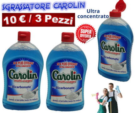 SGRASSATORE  MULTIUSO CAROLIN SUPER CONCENTRATO AL BICARBONATO