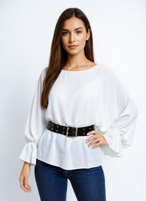 product-20238-0-11b93426-700 camicia bianca ampia con maniche a campana e una cintura nera
