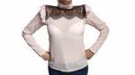 CAMICETTA DONNA ROSA MANICHE LUNGHE