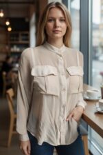 CAMICIA DONNA IN CHIFFON LEGGERA - immagine 4