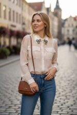 CAMICIA DONNA IN CHIFFON LEGGERA
