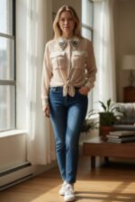 CAMICIA DONNA IN CHIFFON LEGGERA - immagine 2