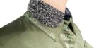 CAMICIA DONNA VERDE MILITARE SATIN A SPALLE SCOPERTE - immagine 4