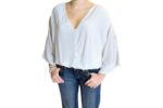 CAMICETTA BODY BIANCA CON SCOLLO A V