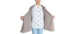 CARDIGAN DONNA  LEGGERO LUNGO TORTORA