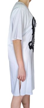 abito camicia o maxi maglietta bianca con la scritta "Pink as Love" - immagine 3