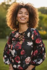 CAMICETTA BODY MANICHE LUNGHE BOHO - immagine 3
