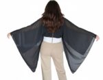 TOP NERO VELATO STILE MANTELLA