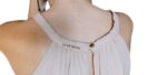 Robe rose poudré de style empire à col halter. - immagine 6
